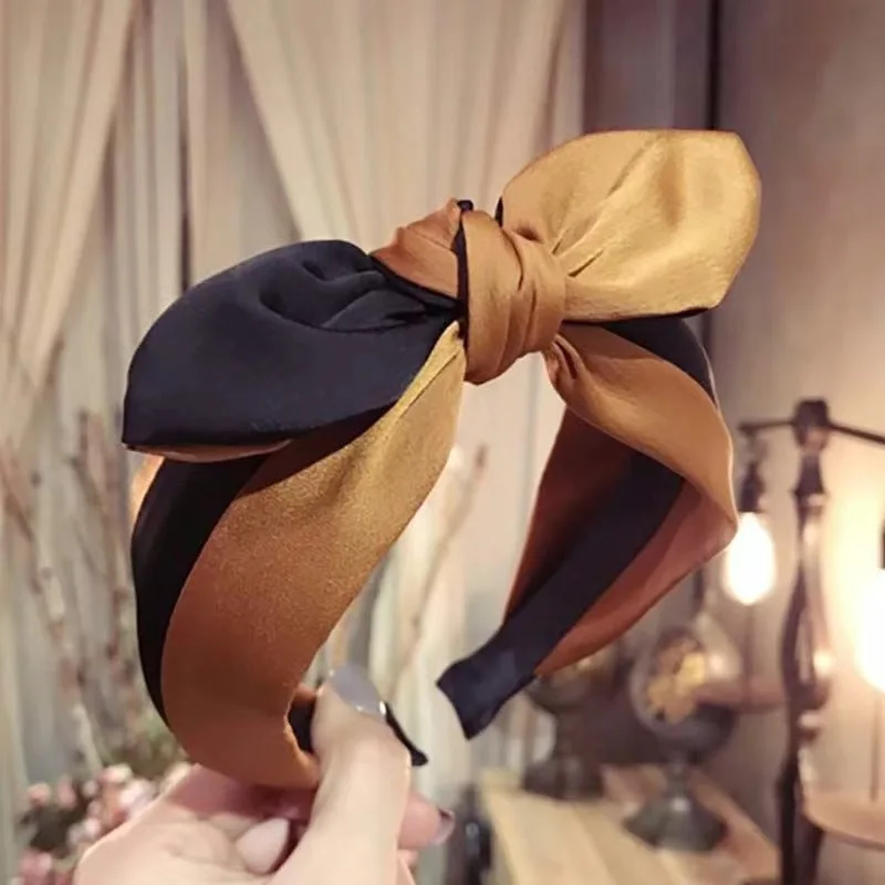 

2021 New Fashion High-end boutique fabric cross-knotted wide-brim Headband hair band Hair Accessories 5# Colors