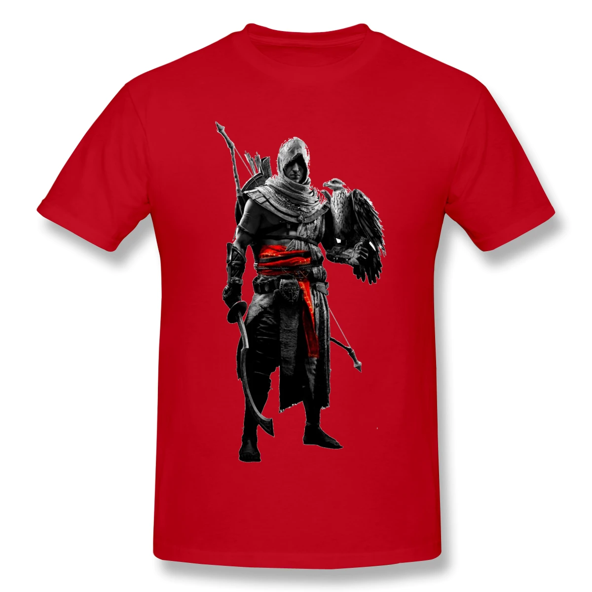 Смешные хлопковые футболки с принтом Bayek assassins creed Мужская модная уличная