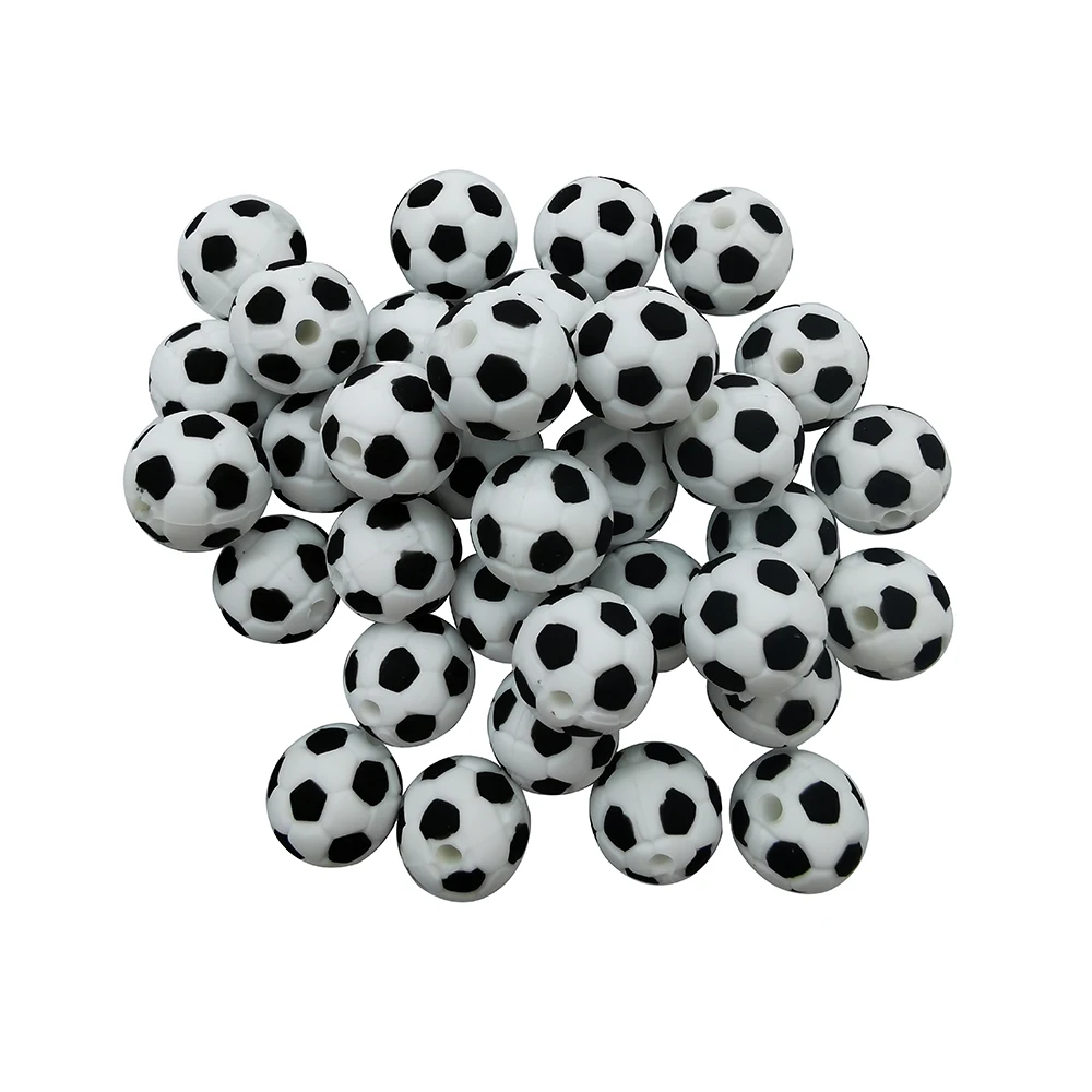 Juguetes de dentici&oacute;n para beb&eacute;, cuentas de silicona sin BPA para la fabricaci&oacute;n de joyas, cuentas de silicona, pulsera de cadena de chupete, juguetes mordedores masticables-2