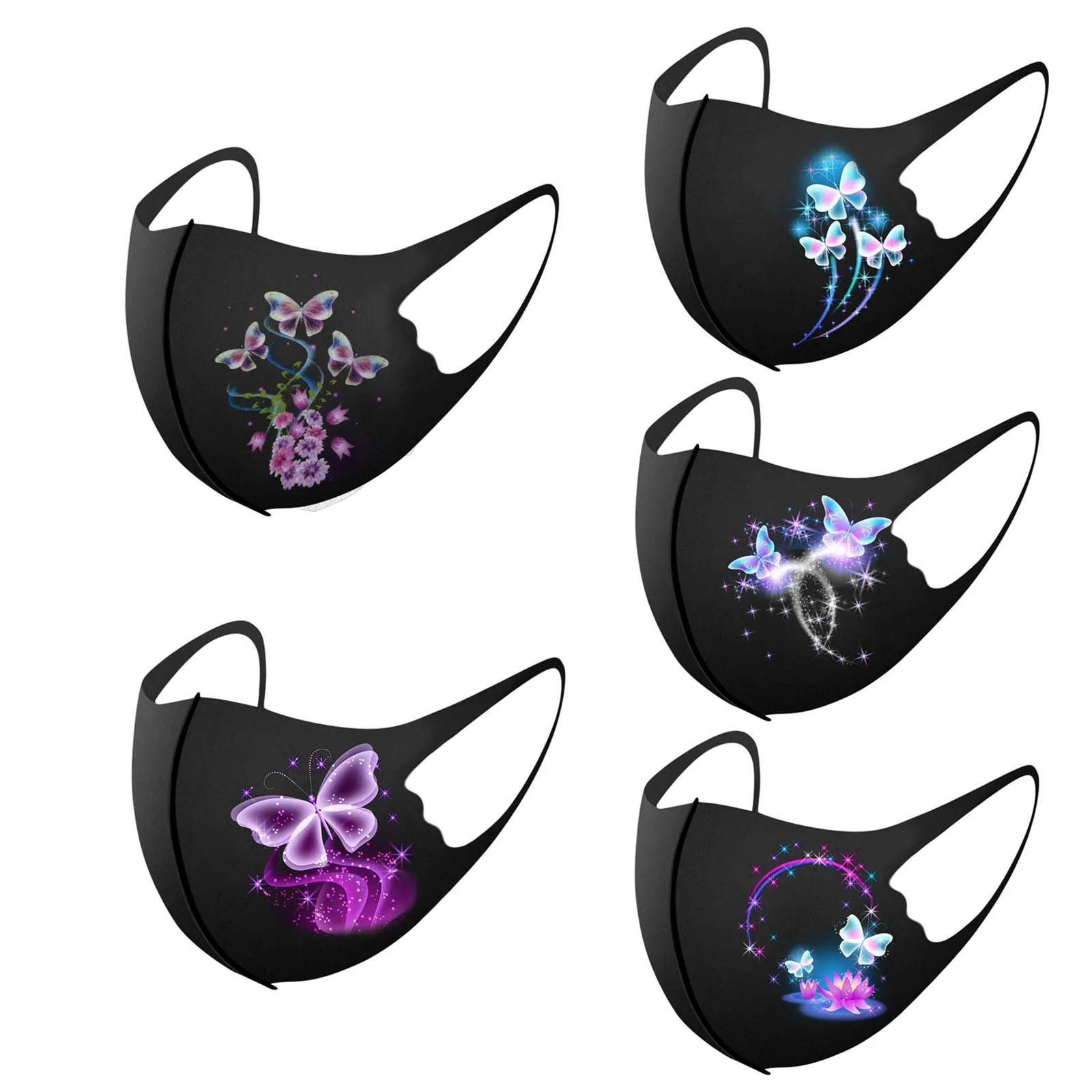 

1 шт., детская моющаяся маска для лица с принтом бабочки