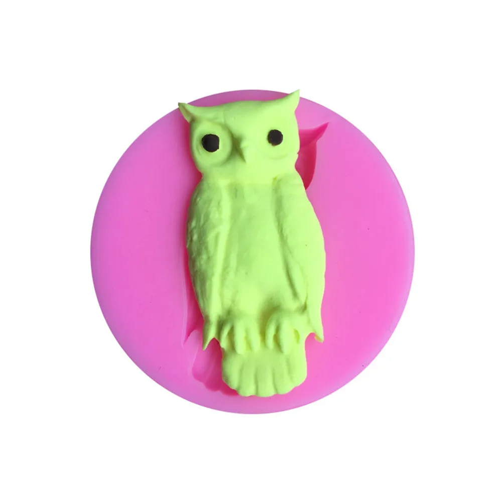 

3D Owl Animal Silicone Soap Mold Resin Clay Candle Molds Fondant Cake Decorating Tools Chocolate Candy Pastry Cake Baking Molds