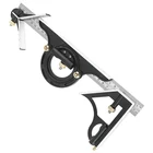 Регулируемая линейка 3 в 1, комбинированная квадратная линейка с несколькими пузырьковыми уровнями, измерительные инструменты универсальная линейка с уровнем, прямой угол