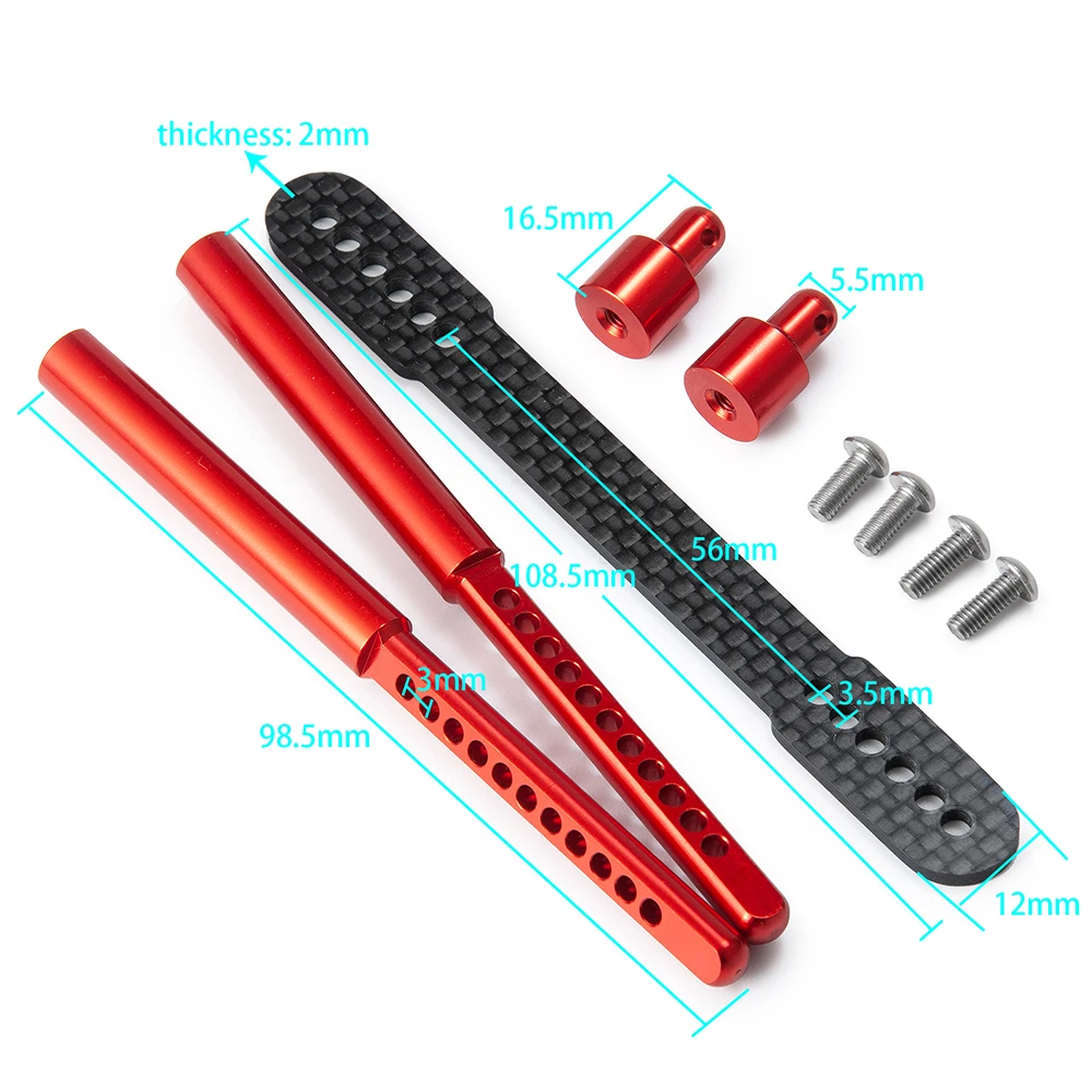 

YEAHRUN RC Car Body Post Mounts Metal Alloy Front and Rear Shell Column for 1:10 AXIAL SCX10 90046 90047 New Upgrade Parts