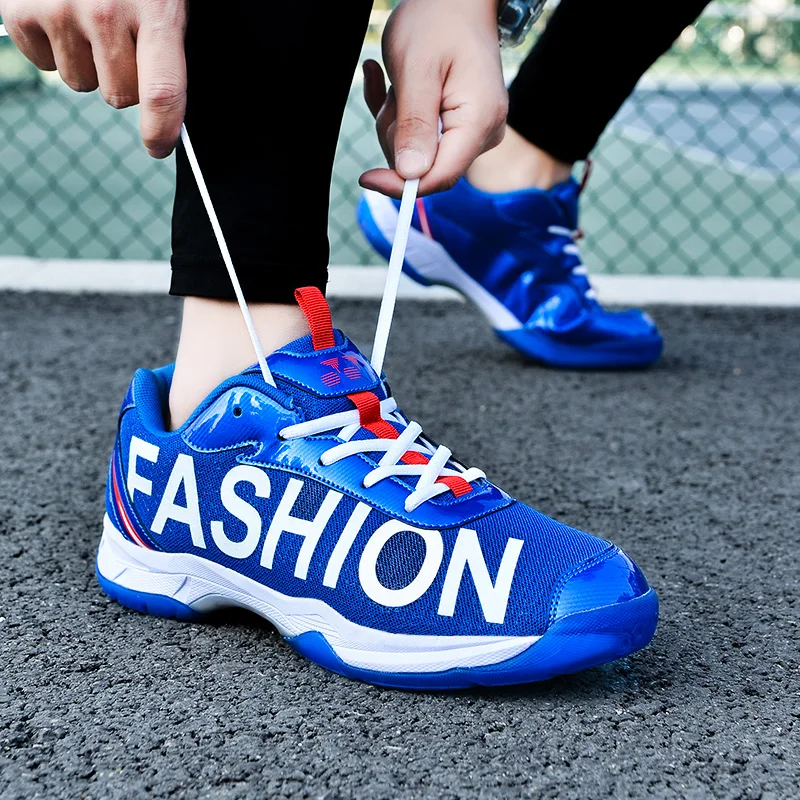 Professional Blue Badminton Shoes Men Breathable Sport Shoes for Women Sneakers Training Outdoor Mens Tennis Shoes Sneakers