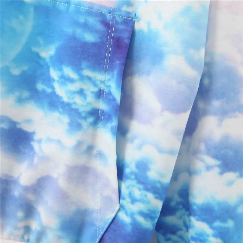 

Casual streetwear fashion women hoodied shirt ladies tie dye autumn winter short sweatshirt plus size pullover sweatshirt