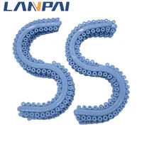 lanpai 700pcs dental separators elastormeric ligature ties blue color s type for orthodontic braces