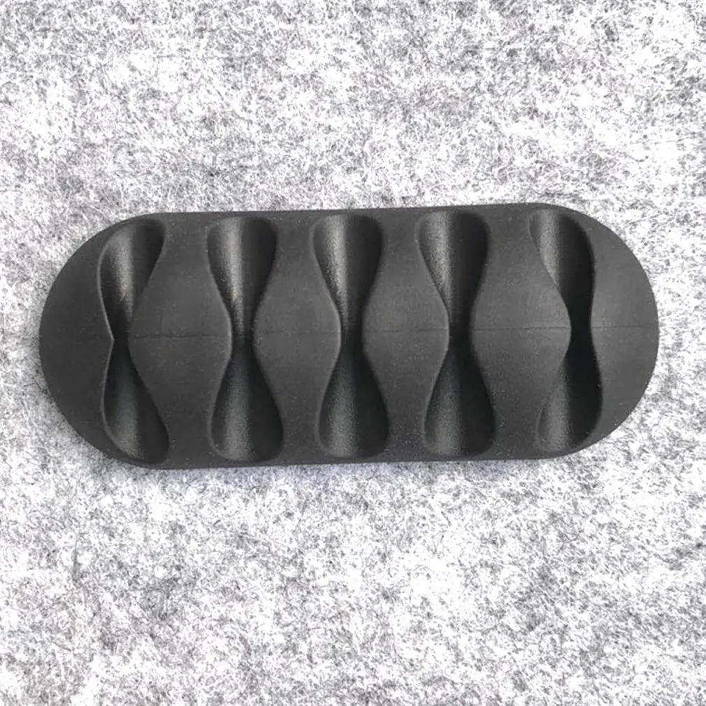 

Five-Hole Cable Organizer Holder Cable Clip Desk Tidy Organiser Wire Lead USB Charger Holder Fixer