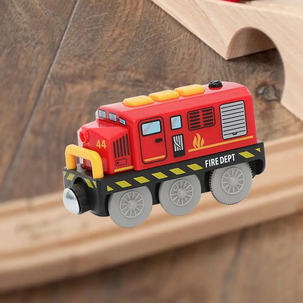 

Railway Locomotive Magnetically Connected Electric Small Train Magnetic Rail Toy Compatible With Wooden Track Present New Boy