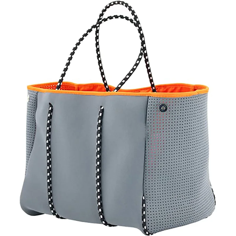 

Neoprene Beach Tote Bag Large Capacity Expandable Waterproof Beach Organizer for Towels Handbag Shopping Bag Gym Bags