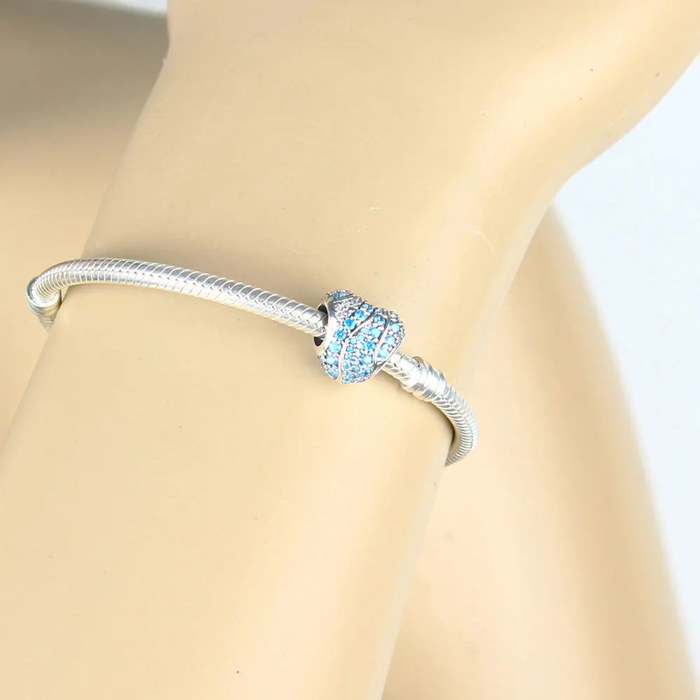 Паве прозрачные/синие подвески в форме сердца из фианита подходят для