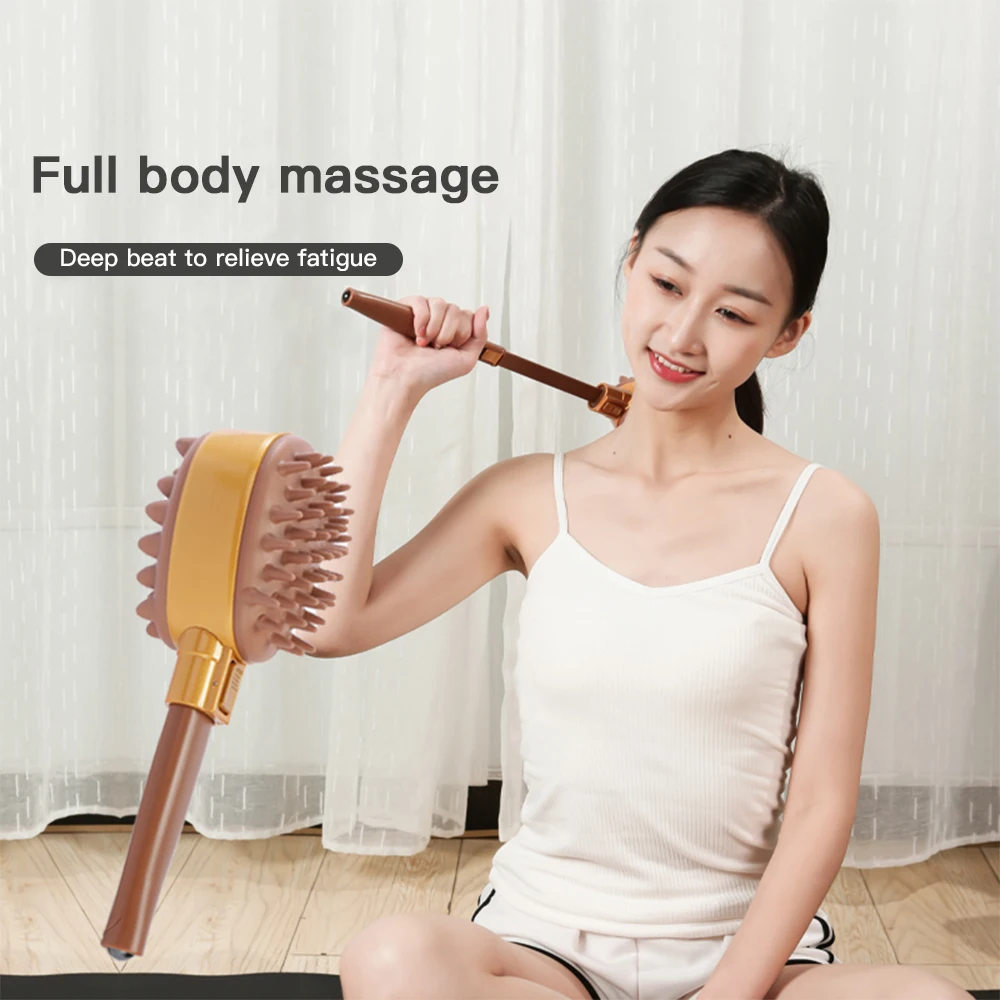 

Antibacterial Massage Hammer Retractable Meridian Slap Cervical Spine Leg Back Scratcher Hand-Held Percussion Massage Tool