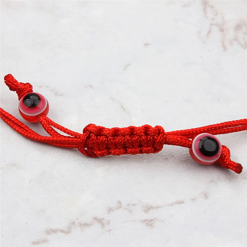 

Handmade Braided Rope Bracelets Red Thread Evil Blue Eye Charm Bracelets Bring You Lucky Peaceful Bracelets Adjustable Length