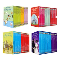 180 book 4 box set usborne reading library collection stage 1 4 child kids word sentence fairy tale story english book age 3 15