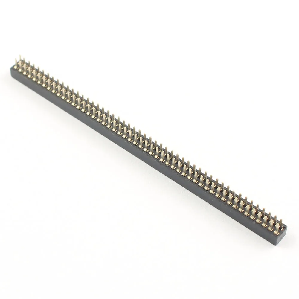 10pcs 1mm 1.0mm Pitch Gold Plated 2x50P 2*50 Pin Female Header Strip Double Row Straight Socket Connector | Обустройство дома
