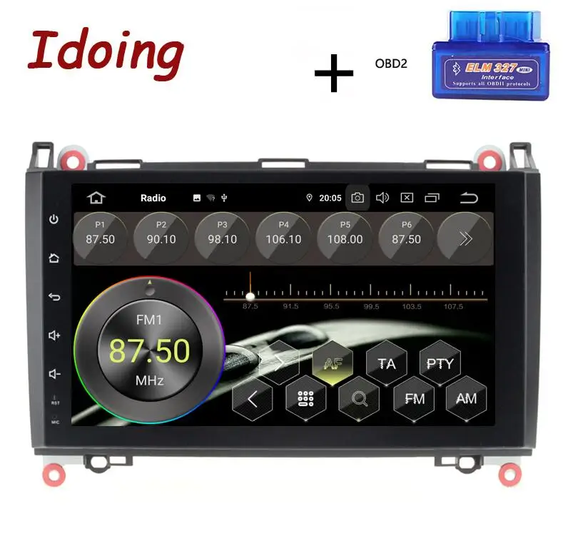 Standard with OBD Idoing " 8 ядерный 2Din Andriod9.0 автомобильный Радио gps DVD мультимедийный плеер 4G+ 64G для merceesbenz A класс& B класс ips экран навигации - Цвет: Standard with OBD
