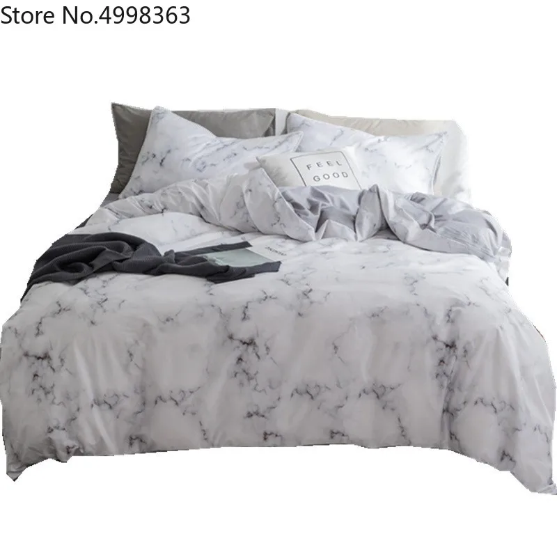 

Geometric Leopard Duvet Cover Sets Cotton Quilt Cover Girls Bed Linen Sets 2/3 Piece Marbe Printing Bed Quilt Cover for Bedroom