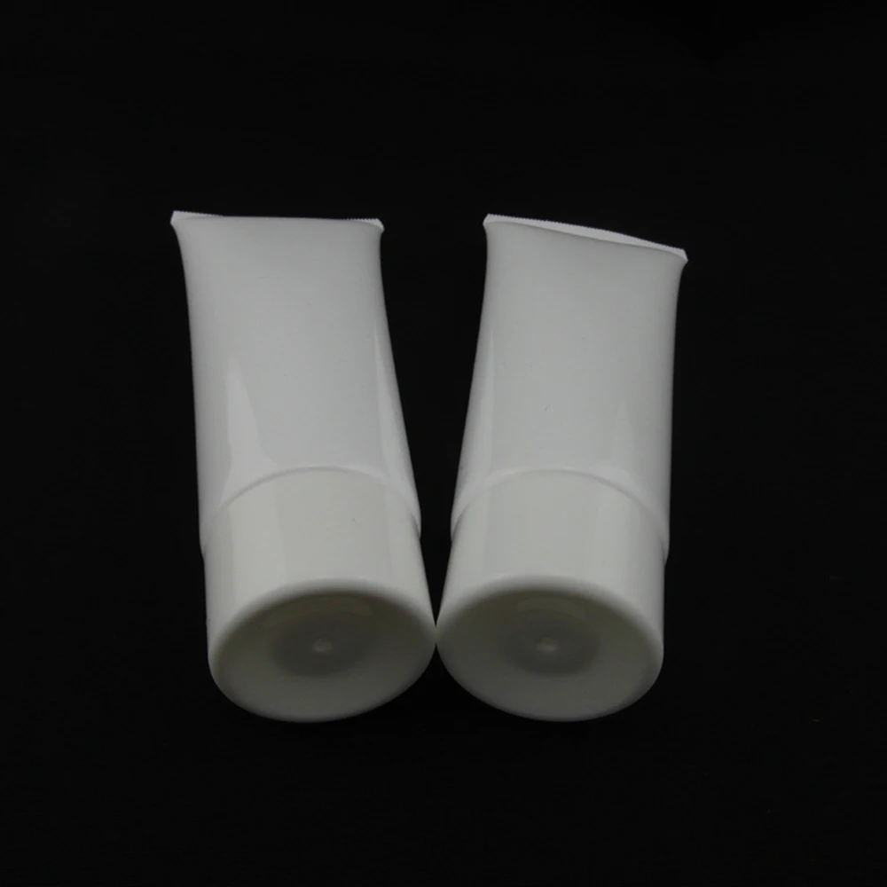 

50 ml 50 white plastic hose / lotion cream emulsion cosmetic tube packaging materials bottles / white screw cap