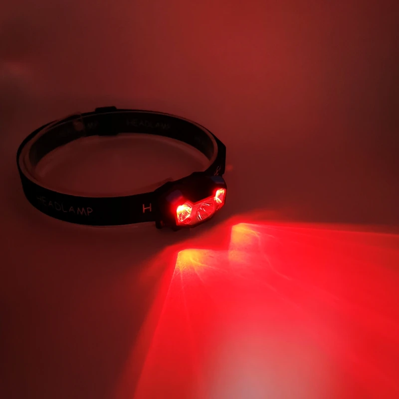 MingRay Мини супер яркий сенсор головная лампа USB Перезаряжаемый 5 Режим 3 Вт светодиодный и 2 Красный Легкий фонарик на голову