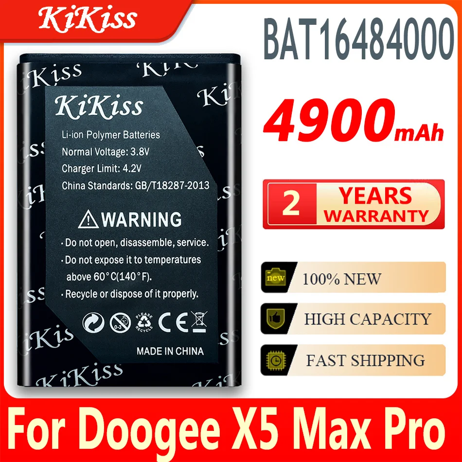 

4900mAh BAT16484000 Mobile Phone Battery for DOOGEE X5 MAX Pro High Capacity Phone Batteries Batterie Bateria