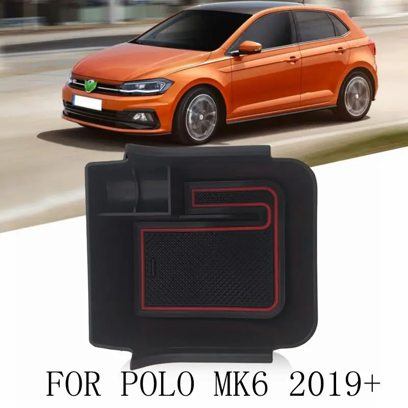 

Car Armrest Storage Box For Polo MK6 2018 2019 2020 Central Control Armrest Box Auto Interior Accessories