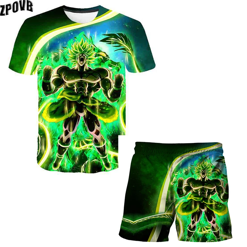 

Dragon-Ball 2 Pcs Clothing Sets Tshirts+Pants Boys Clothes Suits Children Shorts Short Sleeve Boys Girls Tops Tees Short Sleeve
