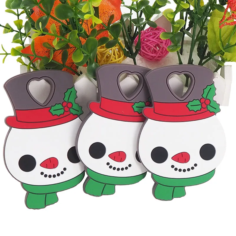 Ченкэй 5 шт. силиконовых кейсов Снеговик Прорезыватель для зубов при