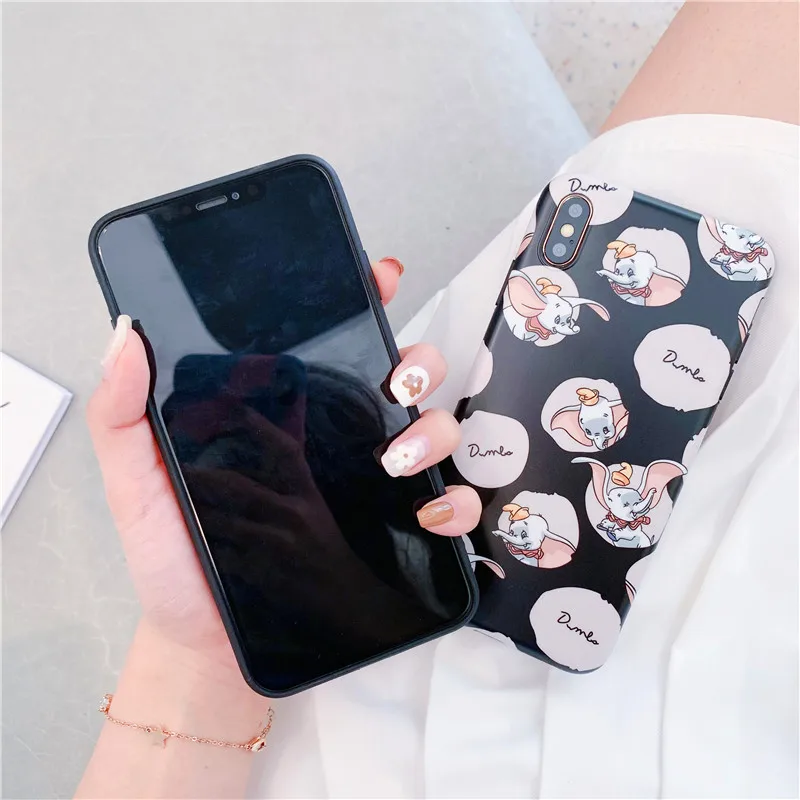 Чехол для Телефона С Рисунком Слона из мультфильма iPhone 6 7 8 plus 11 pro Xs Max Xr милый слон