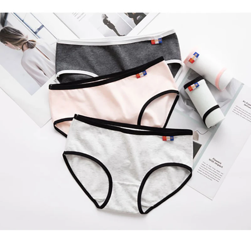 

New Women Panties Cotton Solid Knickers Ladies High Quality Fashion Sexy Black Female Briefs Soft Breathable Underwear Lingeries