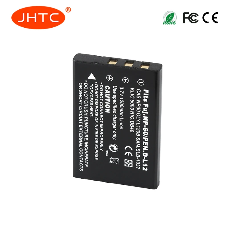 JHTC 1200mAh NP 60 FNP60 NP60 SLB 1137 1037 CNP 30 K5000 D Li2 Li 20B F50I F501 F401 F402 F410|Цифровые аккумуляторы| |
