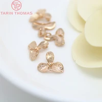 18006pcs 11x10mm 24k champagne gold color plated brass leaves charms clover charms high quality diy jewelry accessories