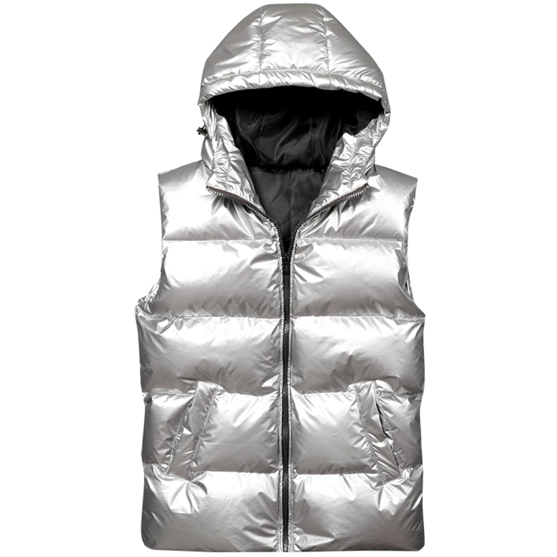 Мужской жилет в стиле хип хоп осенне зимний утепленный ветрозащитный без рукавов