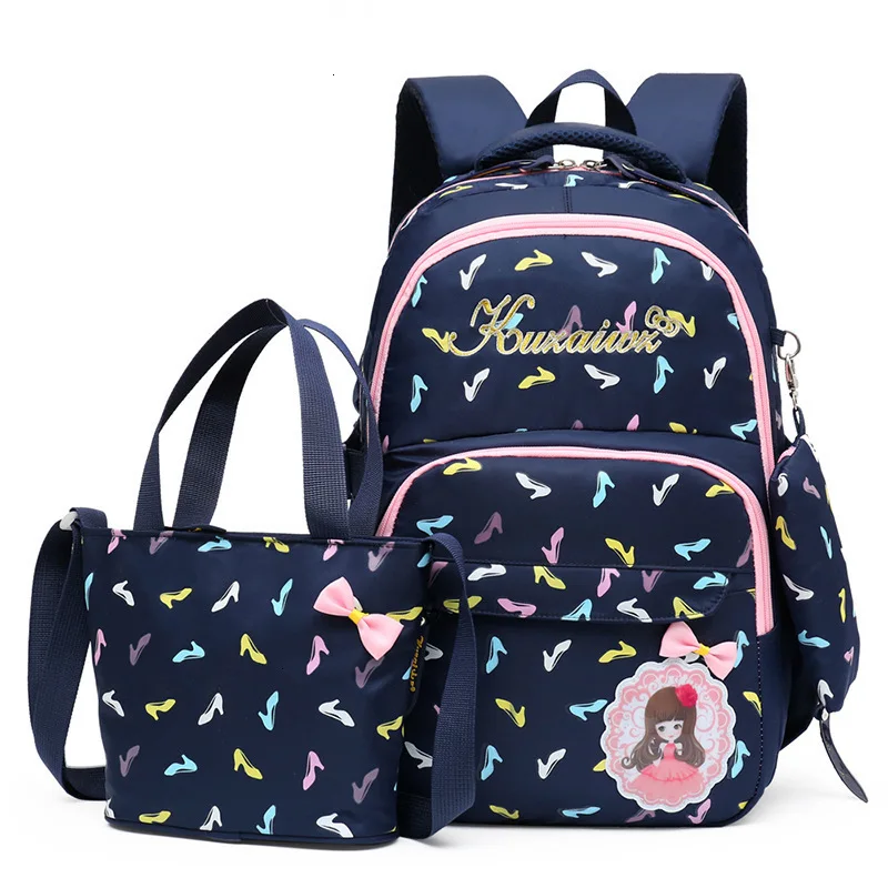 teenagers Waterproof  Backpack For 3pcs/set Girls Schoolbag High Quality Backpacks Nylon School bags Book Bag mochila infantil