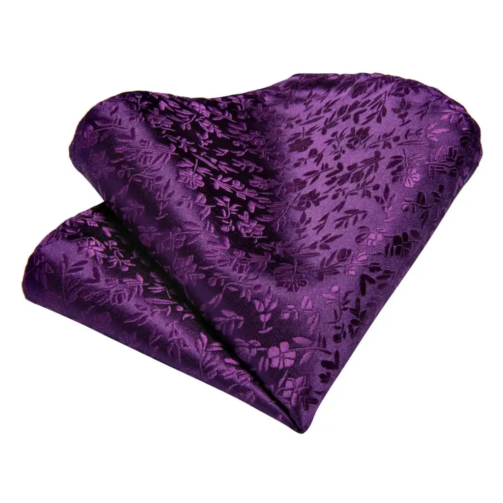 Подарочный мужской галстук фиолетовый однотонный Цветочный Шелковый Свадебный