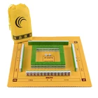 Горячая мини 22 мм24 мм портативная дорожная сумка Набор для игры в маджонг мАч-джонг с кожаным ковриком для стола для развлечений в помещении, настольная игра