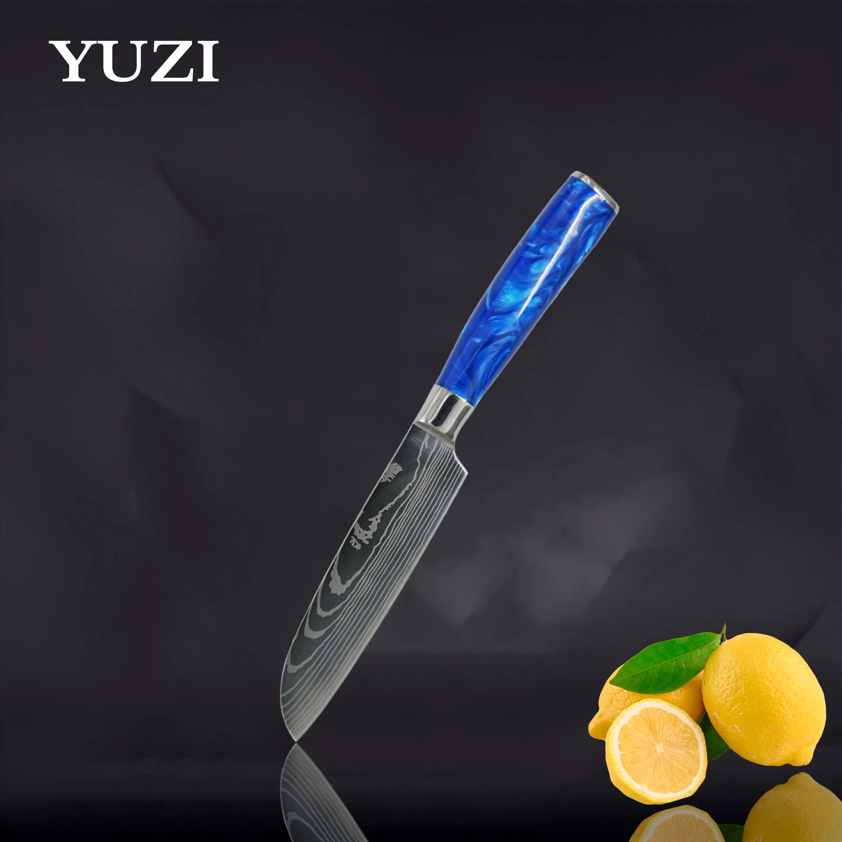 

5 Inch Japanese Kitchen Knife Utility Knife Stainless Steel Santoku Knife Vegetable Fruit Paring Knife Fish Meat Slicing Cutter