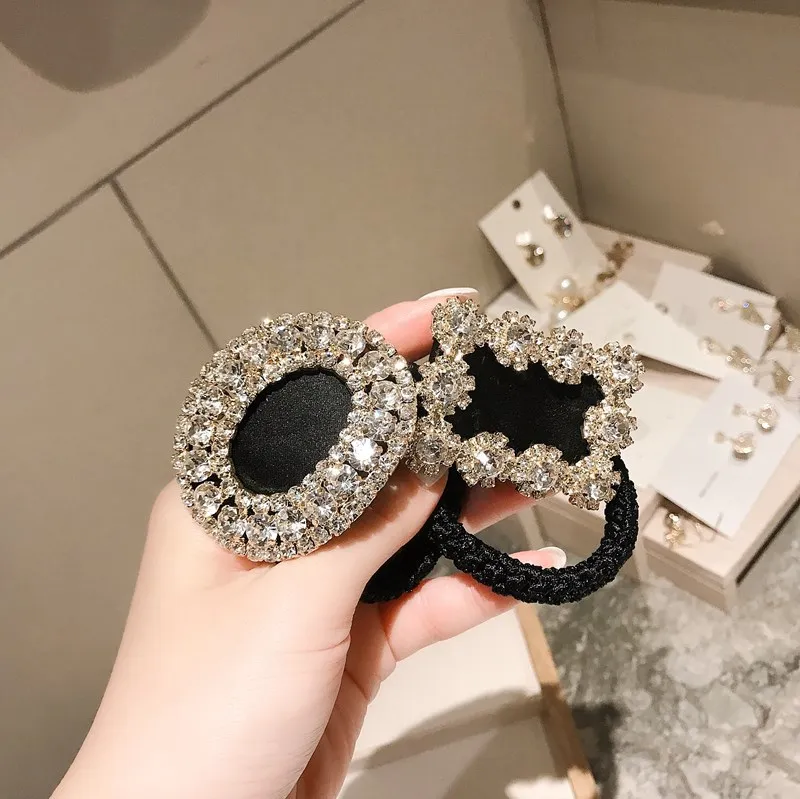 

Резинки для волос женские, корейские, Модальные, 2021, стразы