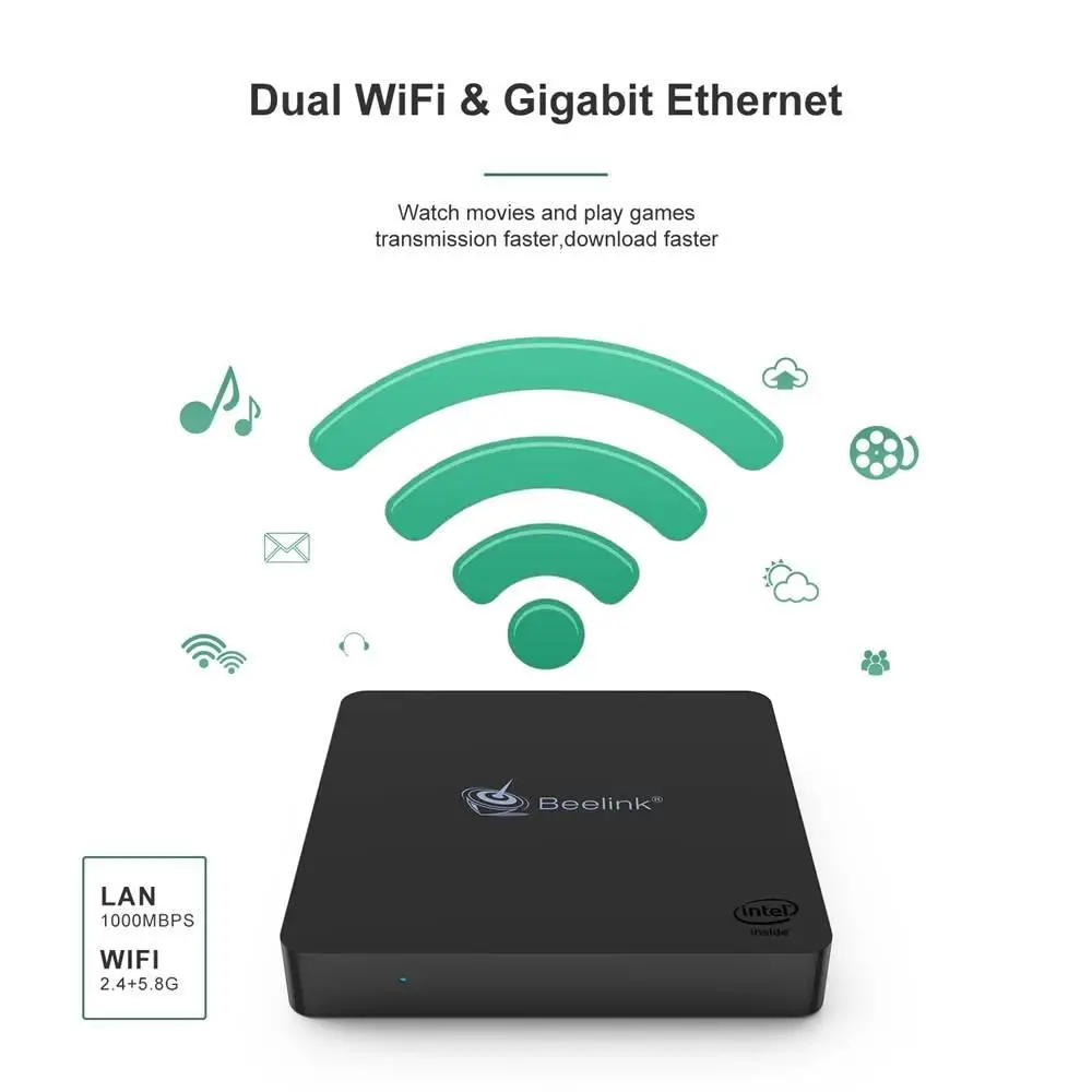 Beelink N3350 мини-ПК 4 Гб ОЗУ 64 Гб/128 ПЗУ eMMC Windows 10 2 ГГц Wi-Fi Bluetooth гигабитная LAN USB3.0 |