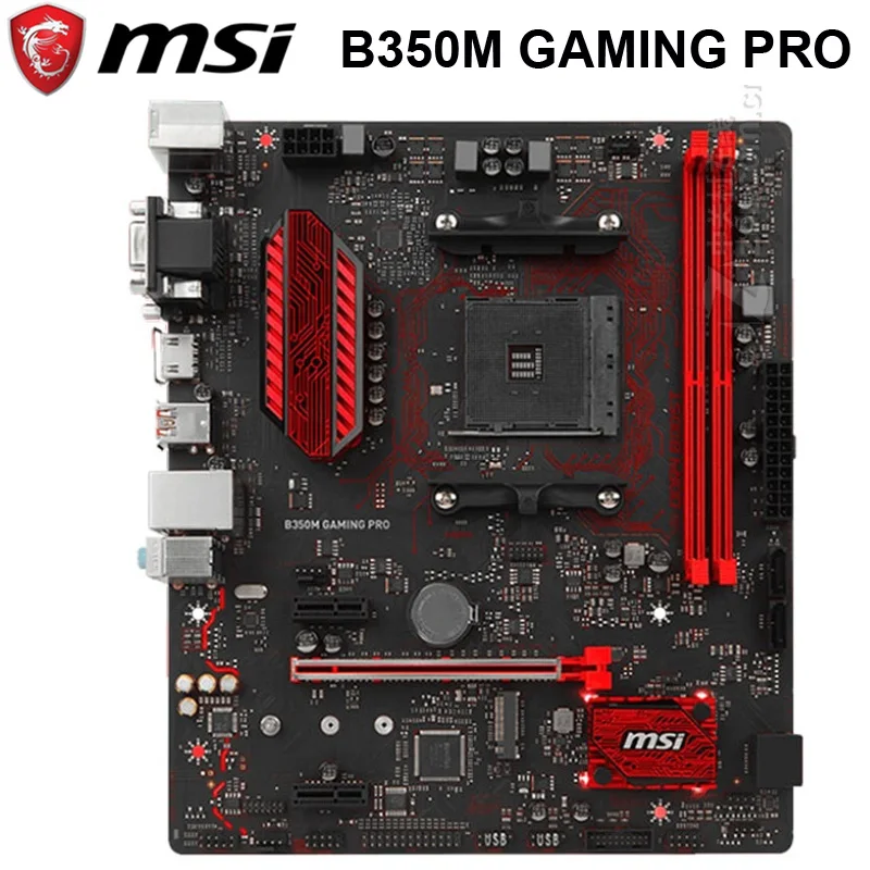 

Socket AM4 MSI B350M GAMING PRO Motherboard DDR4 32GB PCI-E 3.0 AMD B350 Desktop MSI B350 Mainboard AMD Ryzen M.2 SATA III