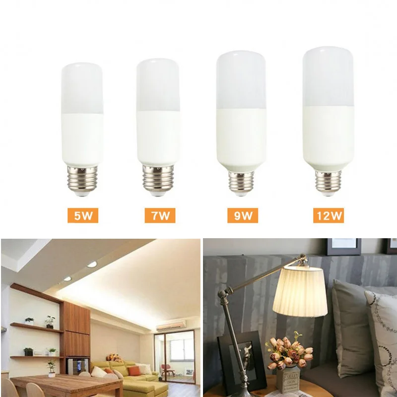 

LED E27 Spiral Cylindrical Energy-saving Bulb 5W 7W 9W 12WAC220V Indoor, Bar, Coffee Bar, Bedroom Home Lighting Decoration