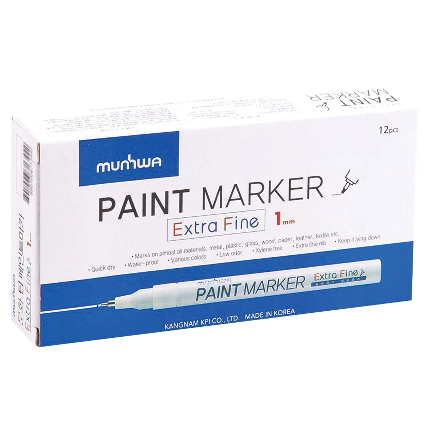 Маркер-краска лаковый MUNHWA &quotExtra Fine Paint Marker&quot КРАСНЫЙ 1 мм нитро-основа EFPM-03 |