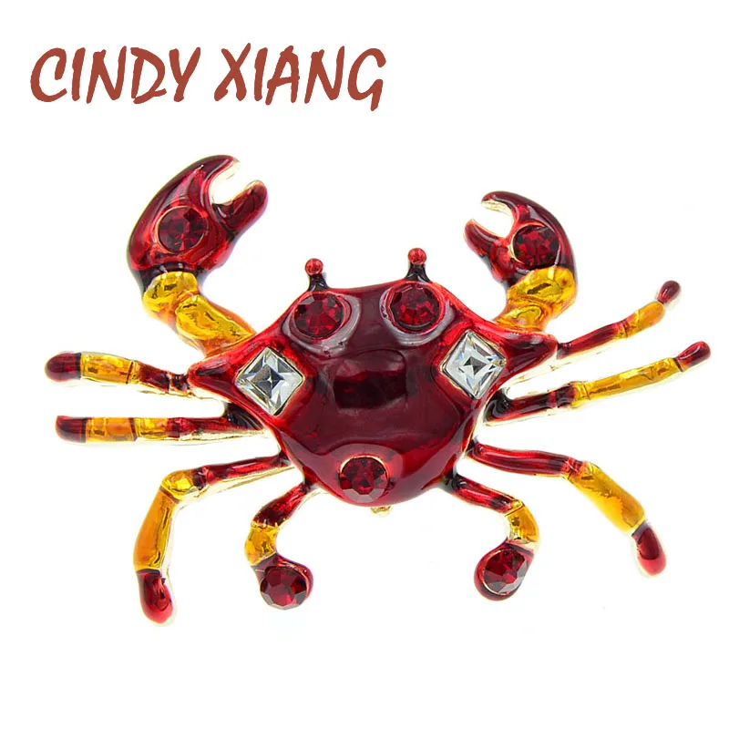 CINDY XIANG эмалевый краб брошь Детская Брошь с животными для женщин и мужчин унисекс