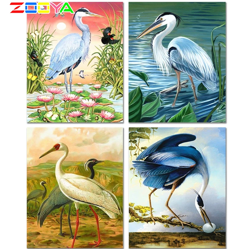 5D Diy животные полная Алмазная вышивка Кран алмазная живопись мозаика картина