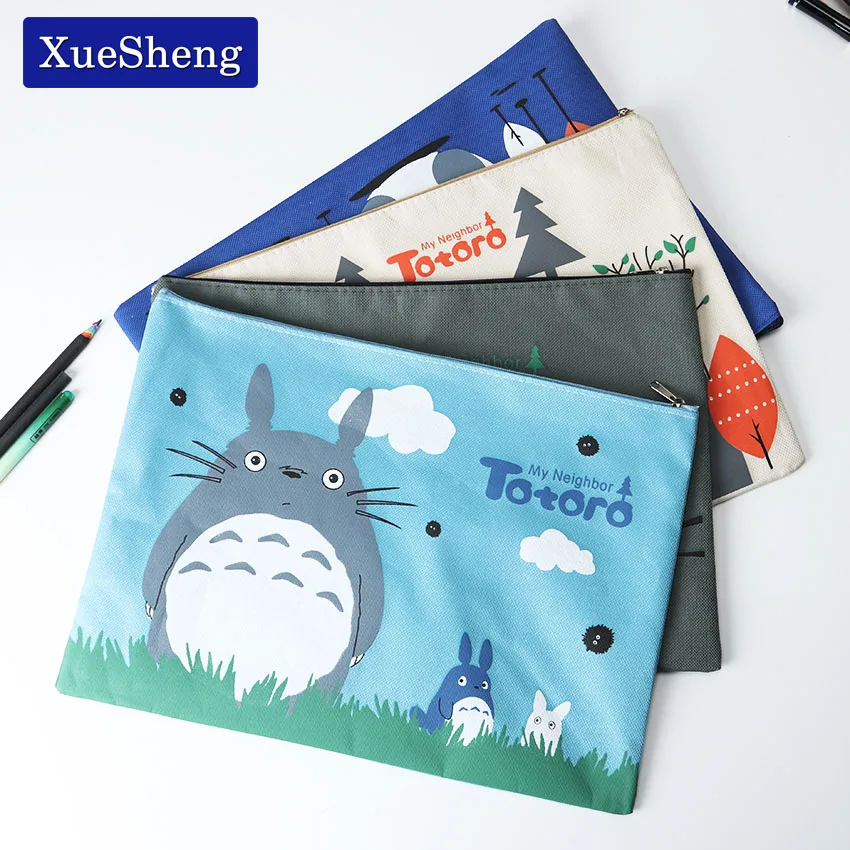 

Big Capacity A4 Document Bag Cute My Neighbor Totoro Oxford File Folder Office Stationery Storage Bag for Student Gift 33x23.5cm