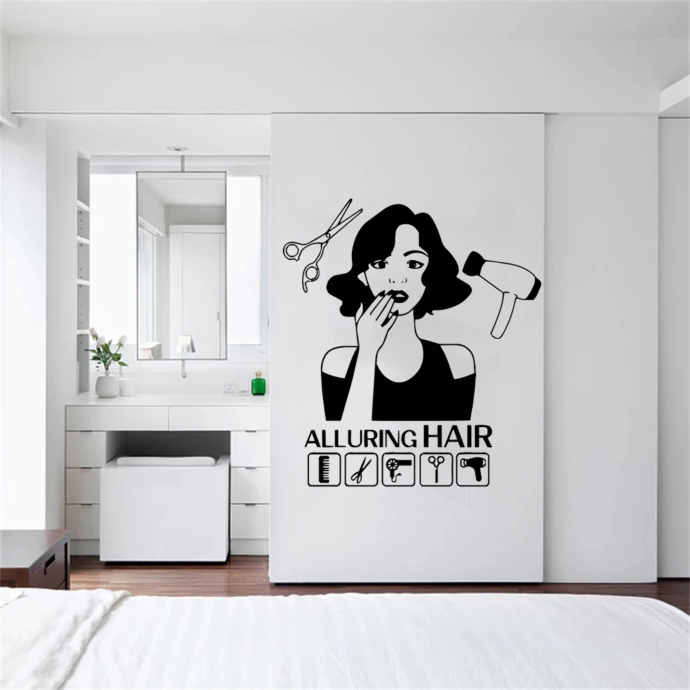 

Cartoon alluring hair Home Decorations Decal Decor Living Room Bedroom Removable Sticker Mural naklejki3752