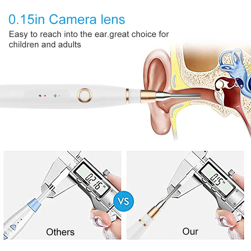 3 9 мм беспроводной Эндоскоп для чистки ушей Мп HD цифровой ушной Отоскоп камера