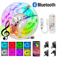 colorful led strip 12v smd 5050 led lights tape app control remote music sync bluetooth rgb ribbon lamps for room decoration