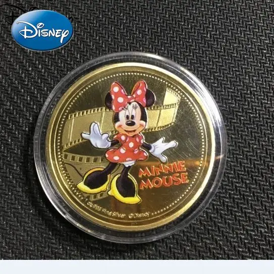 

Disney cute cartoon Mickey print creative small exquisite tooth fairy gold coin simple color children's commemorative coin set 7