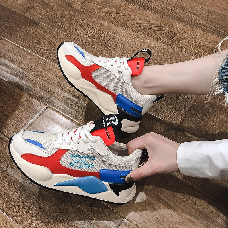 Женские кроссовки 2019 сетчатые дышащие с подбором цветов для бега и ходьбы | Спорт