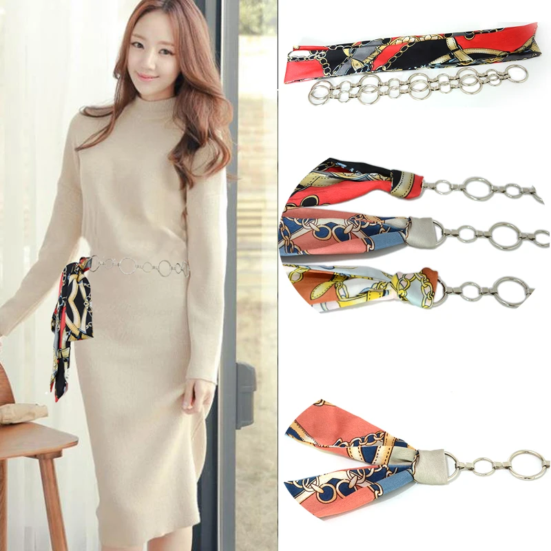 Luxury Designer 2020 New Sweet Ancient Style Ladies Bowknot Silk Satin Decorative Wide Belt Candy Color Belt Bg-1555