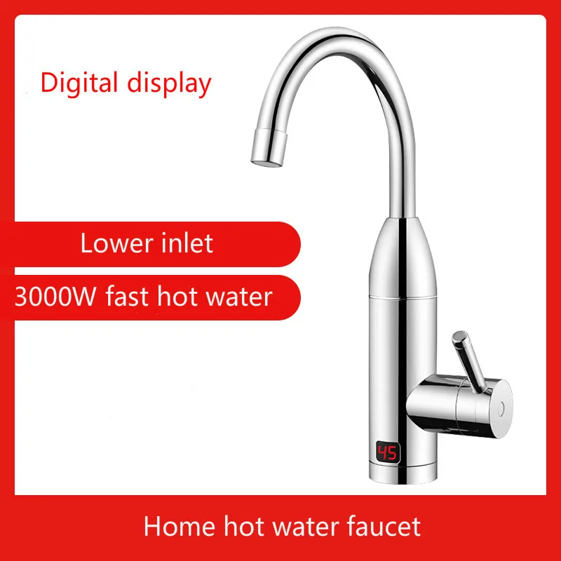 

3000W Electric hot water faucet instant heating kitchen water rapid heating water heater home shower bath small kitchen treasure